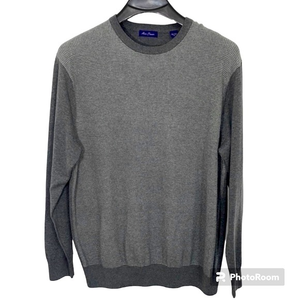 Alan Flusser men’s XL 100%‎ cotton grey crewneck sweater.  EUC